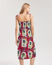 Load image into Gallery viewer, Los Pajaros Colorado Women&#39;s All-Over Print Tie Strap Split Dress