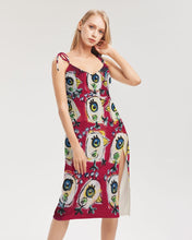 Load image into Gallery viewer, Los Pajaros Colorado Women&#39;s All-Over Print Tie Strap Split Dress