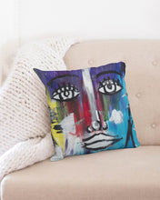 Load image into Gallery viewer, Rostro Azule- Joy Throw Pillow Case 18&quot;x18&quot;