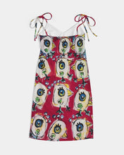 Load image into Gallery viewer, Los Pajaros Colorado Women&#39;s All-Over Print Tie Strap Split Dress