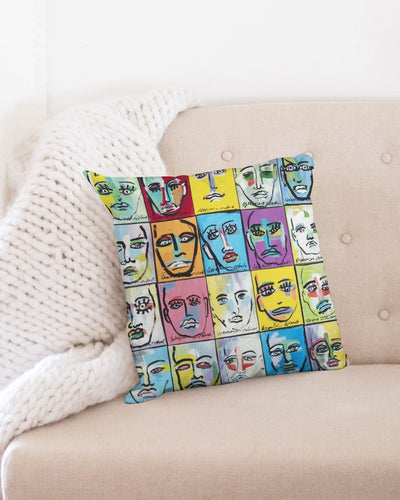 Rostros Emotivos Throw Pillow Case 18