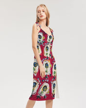 Load image into Gallery viewer, Los Pajaros Colorado Women&#39;s All-Over Print Tie Strap Split Dress