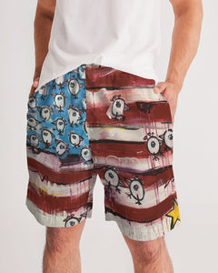 Pajaro Flag Design By Rolando Chang Barrero Men's Jogger Shorts