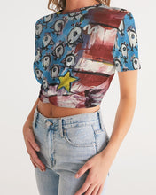 Load image into Gallery viewer, Pajaro Flag Design By Rolando Chang Barrero Women&#39;s Twist-Front Cropped Tee