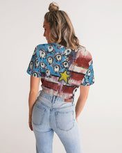 Load image into Gallery viewer, Pajaro Flag Design By Rolando Chang Barrero Women&#39;s Twist-Front Cropped Tee